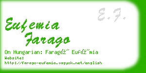 eufemia farago business card